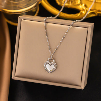 Women's Titanium Steel Heart Necklace – product view 22
