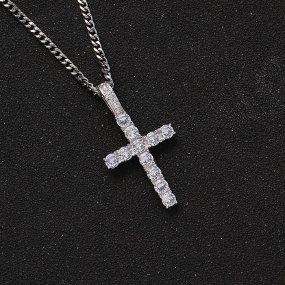 Titanium Steel Necklace Cross – product view 7