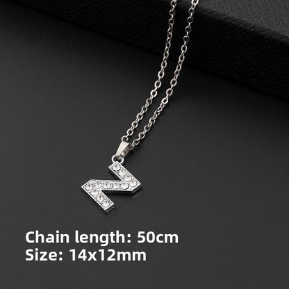 Crystal-Accent Initial Pendant Necklace – product view 31