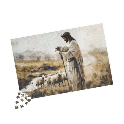 Jesus Shepherd and Sheep Christian Puzzle — alternate puzzle product image 14
