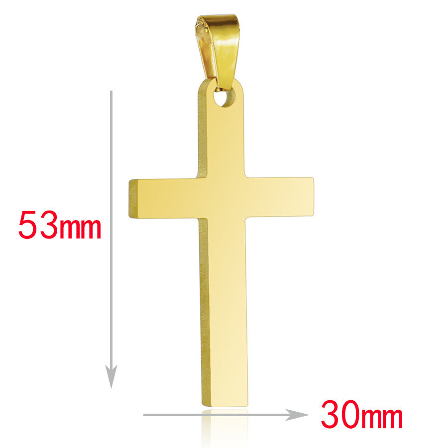 Stainless Steel Cross Pendant Necklace – product view 13