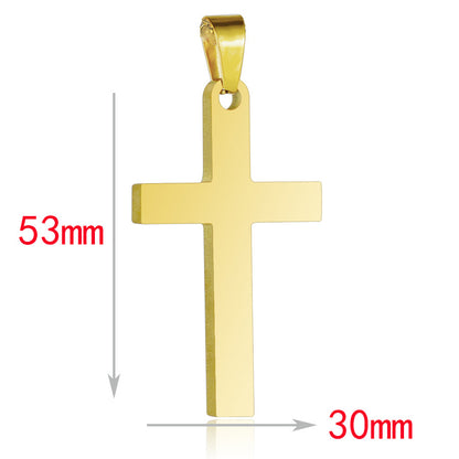 Stainless Steel Cross Pendant Necklace – product view 13
