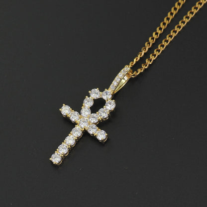 Men's Crystal Cross Pendant Necklace – product view 8