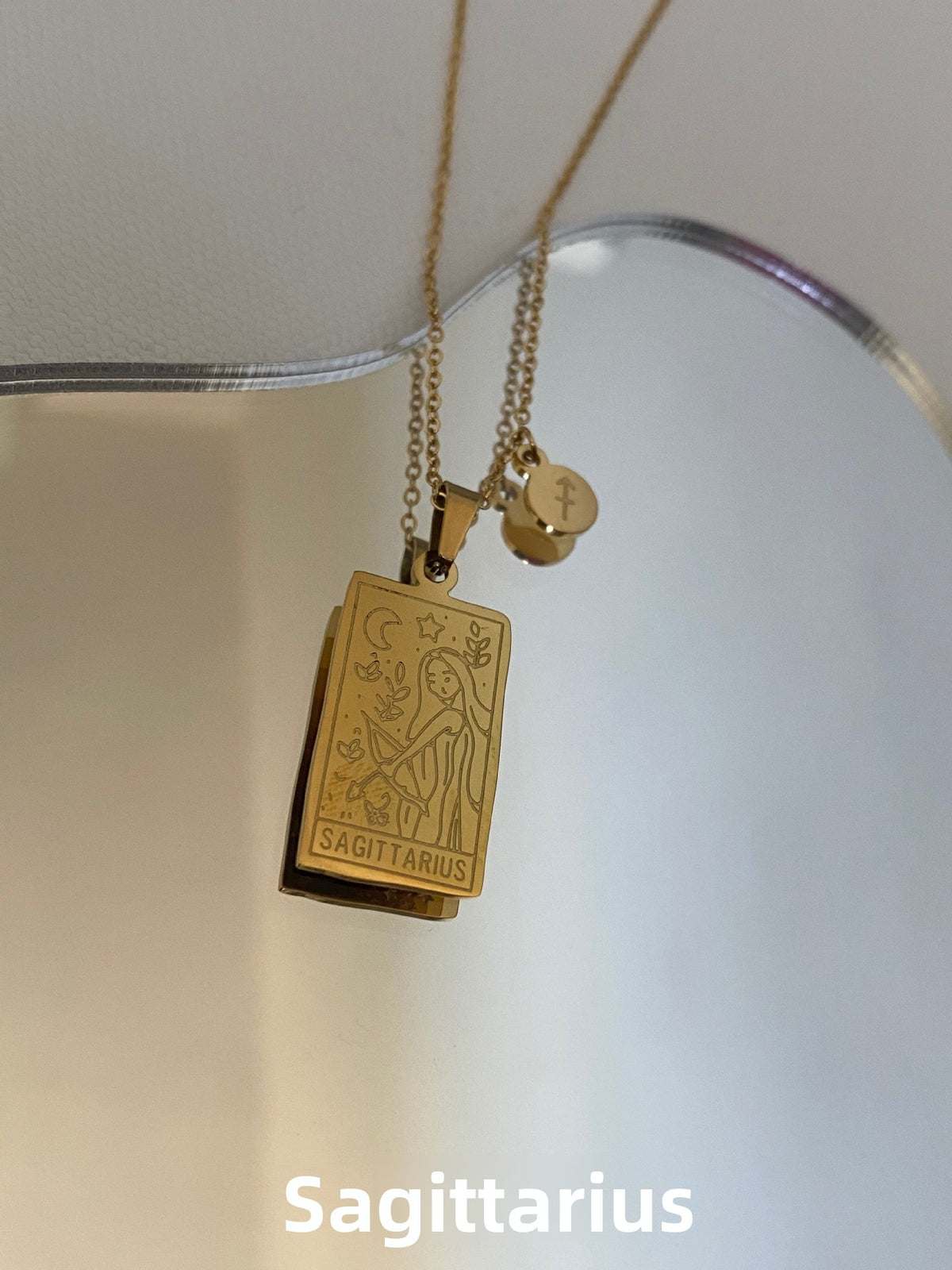Zodiac Titanium Steel Clavicle Necklace – product view 16