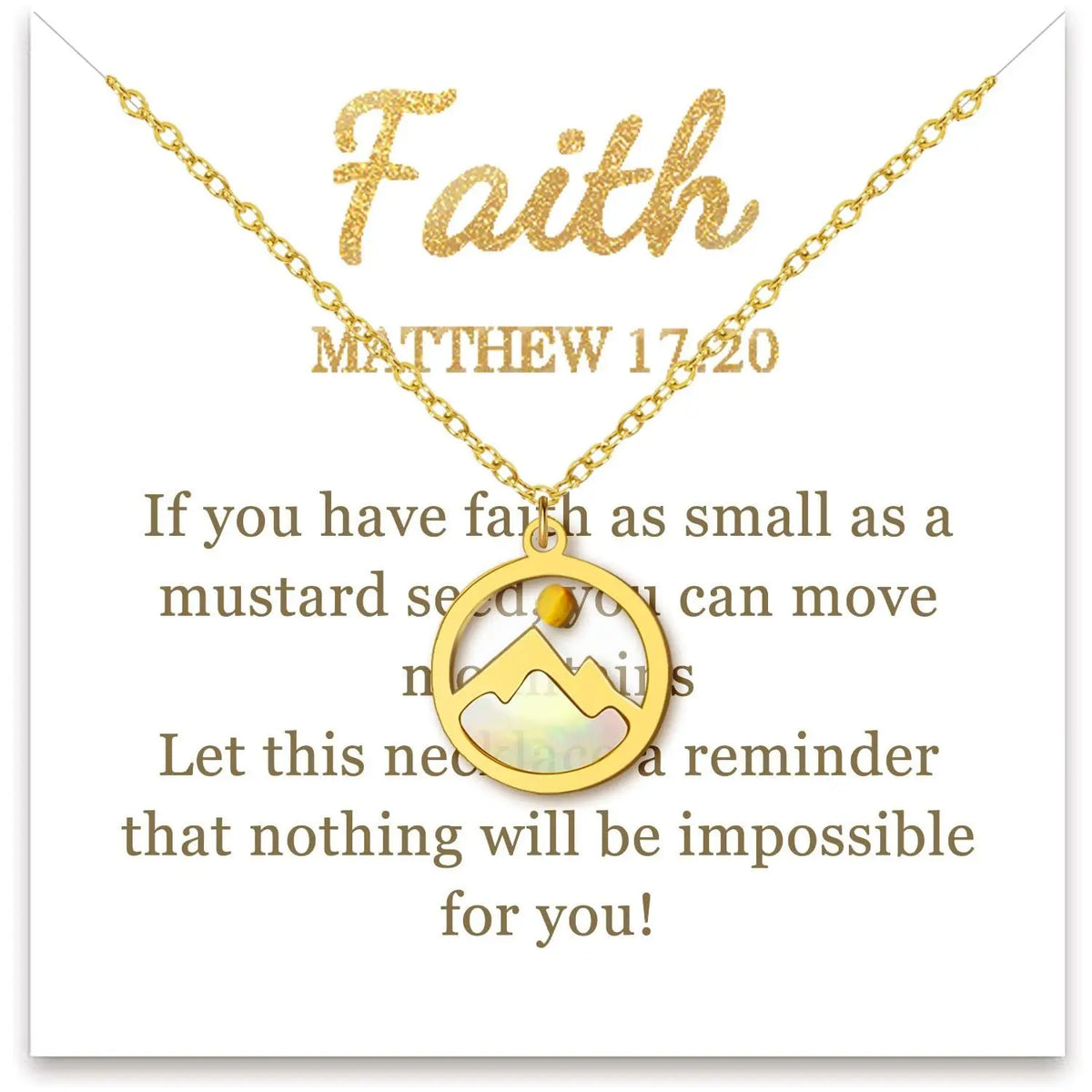 Oval Inspirational Necklace – product view 17