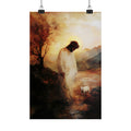 Jesus with Lamb Matte Vertical Poster | Religious Christian Wall Art