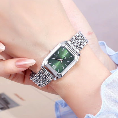 Women's Square Quartz Watch Stainless Steel Band – product view 8