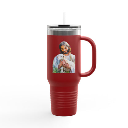 Jesus Holding Lamb 40oz Insulated Travel Tumbler — alternate tumbler product image 2