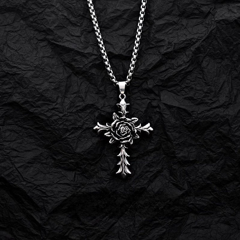 Chinese-style Cross Pendant Necklace – product view 8