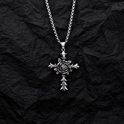 Chinese-style Cross Pendant Necklace – product view 8
