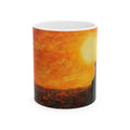 Sunset Silhouette Mug | Orange Sunrise Ceramic Coffee Cup