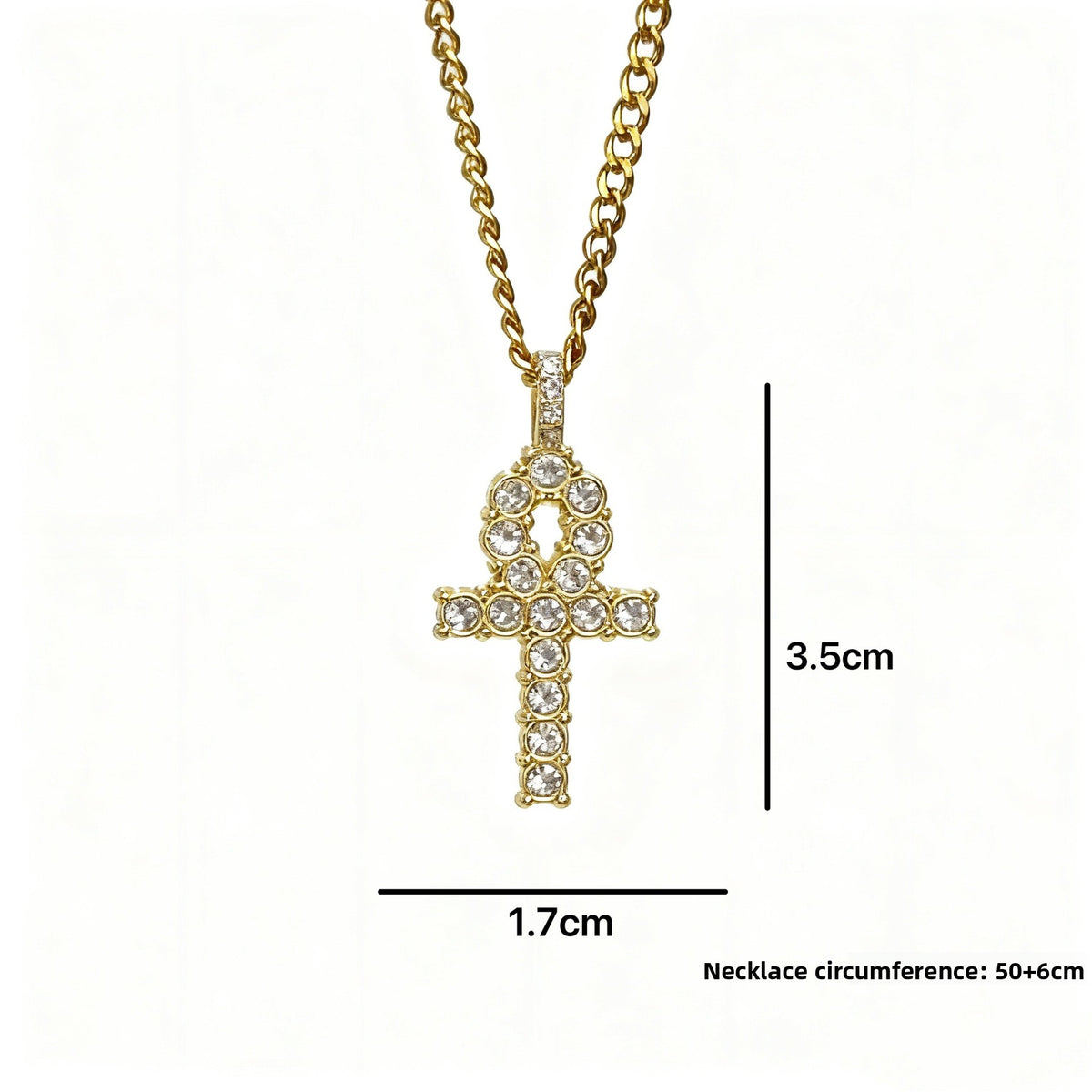Titanium Steel Necklace Cross – product view 11