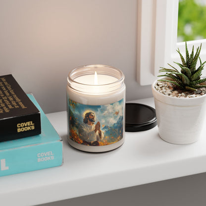 Praying Jesus Illustration 9oz Scented Soy Candle — alternate candle product image 14