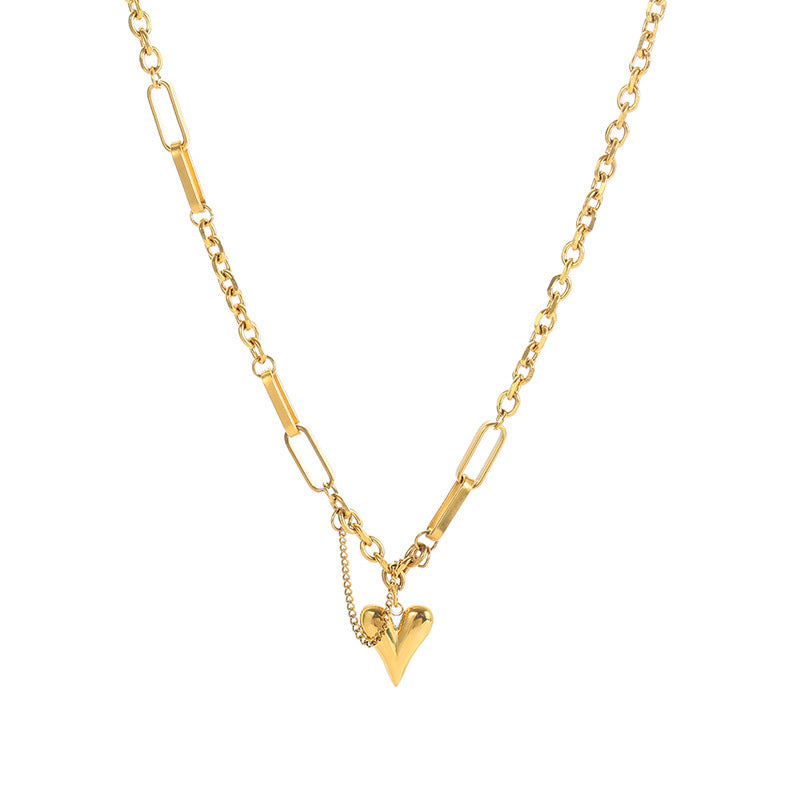 Heart Shape Titanium Steel Necklace – product view 3