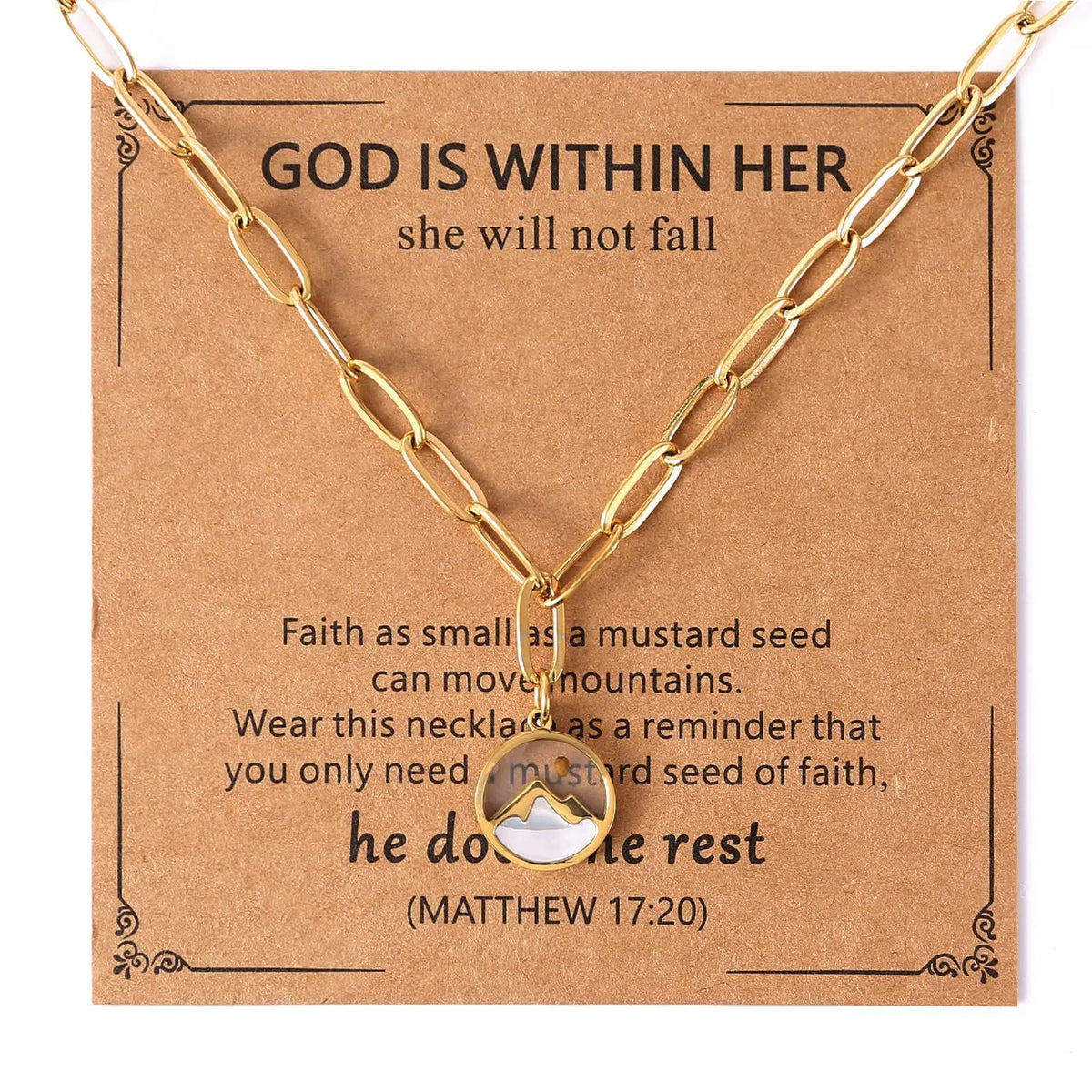 Oval Inspirational Necklace – product view 25