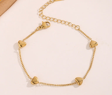 Minimalist Titanium Steel Heart Necklace – product view 6