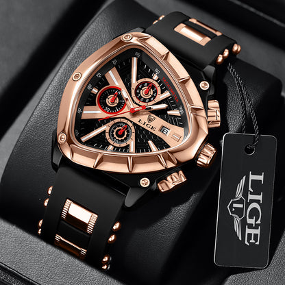 Polygonal Luminous Calendar Watch – product view 1