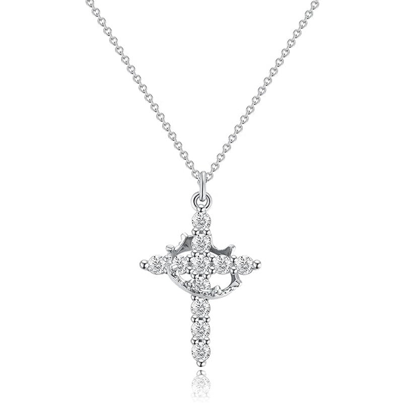 Rotating Crown Pendant Necklace – product view 6