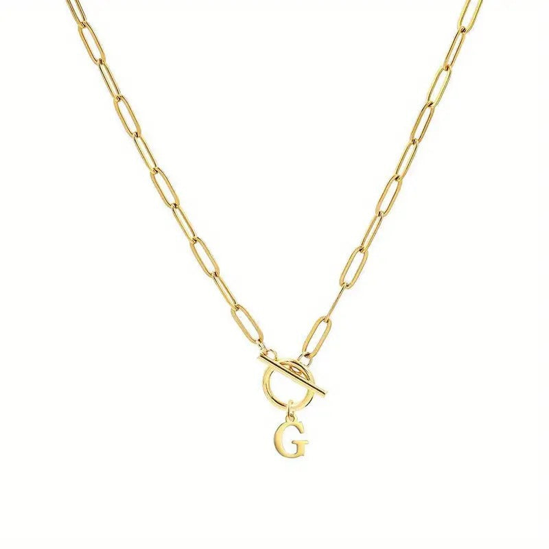 Initial Paperclip Chain Necklace – product view 11