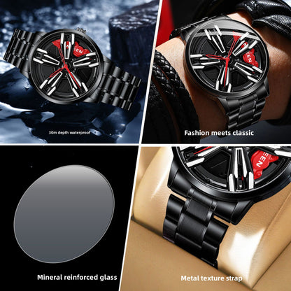 Rotating hub nightlight watch