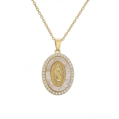 Geometric Crystal Pendant Necklace – product view 8