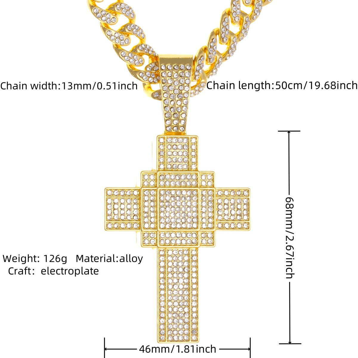 Cuban Chain Necklace Pendant – product view 26