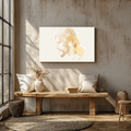 Serene Light Canvas - Minimalist Jesus Profile Wall Art