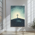 The Solitary Cross Canvas – Minimalist Contemplative Faith Art