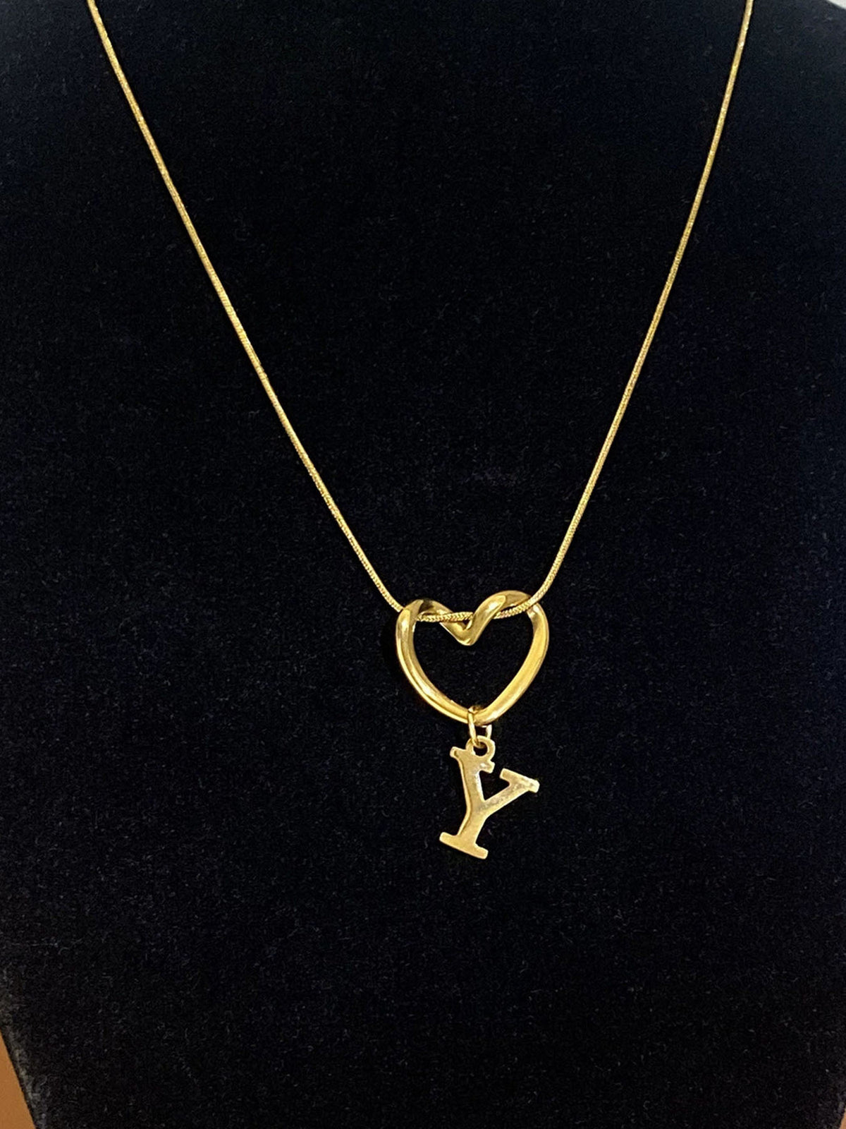 Alphabet Heart Pendant Necklace – product view 30