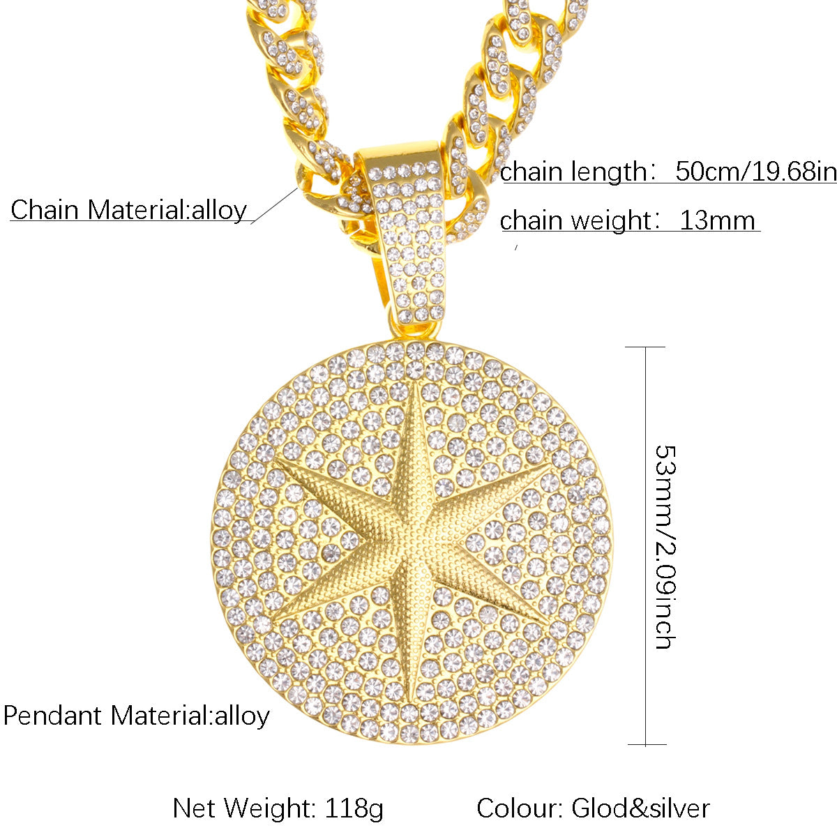 Cuban Chain Necklace Pendant – product view 16
