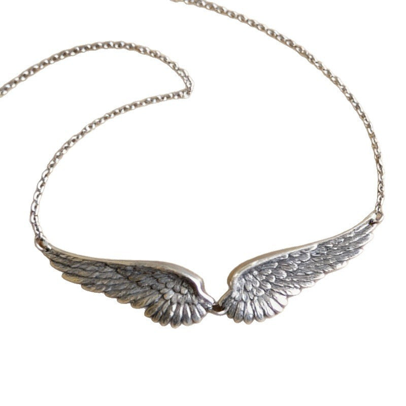 Double Wings Angel Retro Pendant Necklace for Women – product view 5