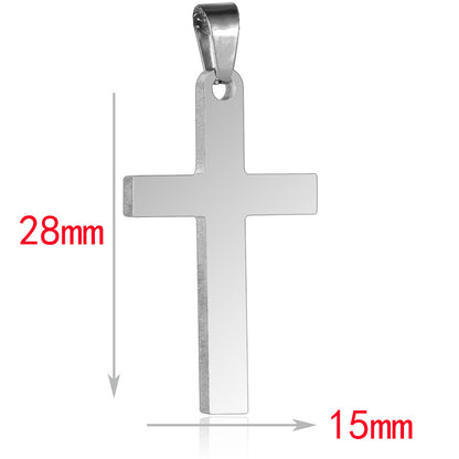 Stainless Steel Cross Pendant Necklace – product view 19