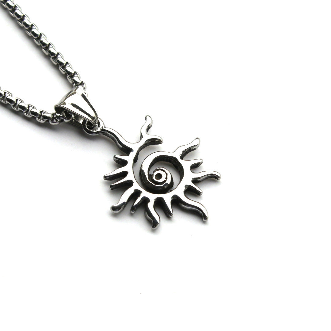 Colour-Accent Titanium Steel Cross Necklace – product view 11