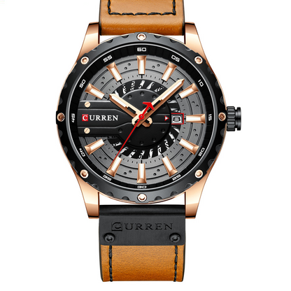 Curren Mens Calendar Leather Watch – product view 8