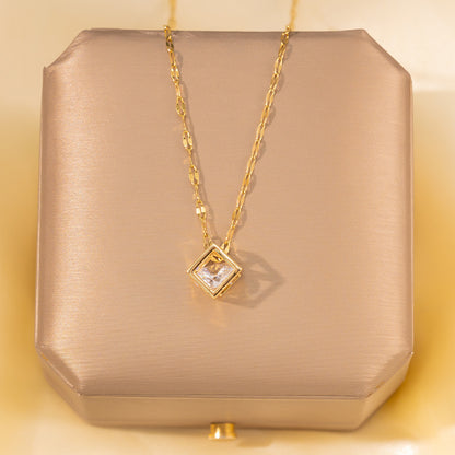 Minimalist Titanium Steel Clavicle Necklace – product view 31