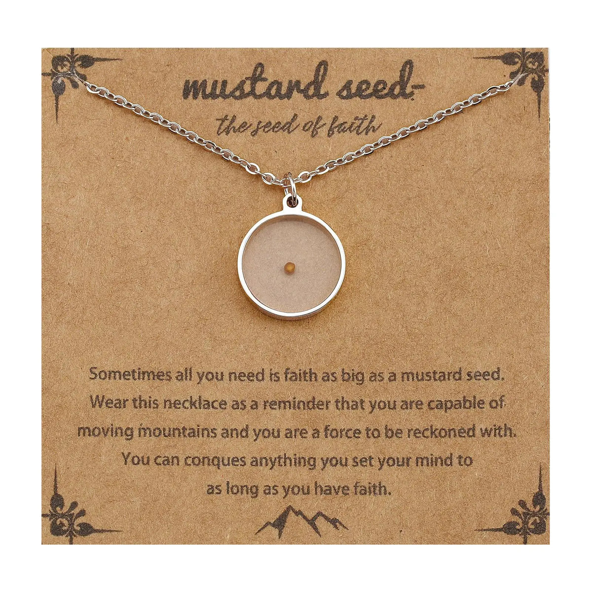 Oval Inspirational Necklace – product view 5