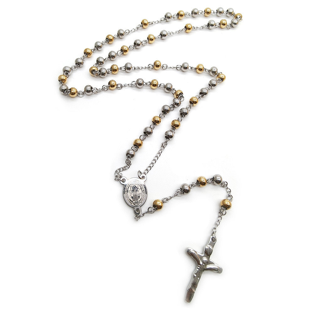 Wide Cross Chain Necklace – product view 4