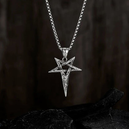 Chinese-style Cross Pendant Necklace – product view 4