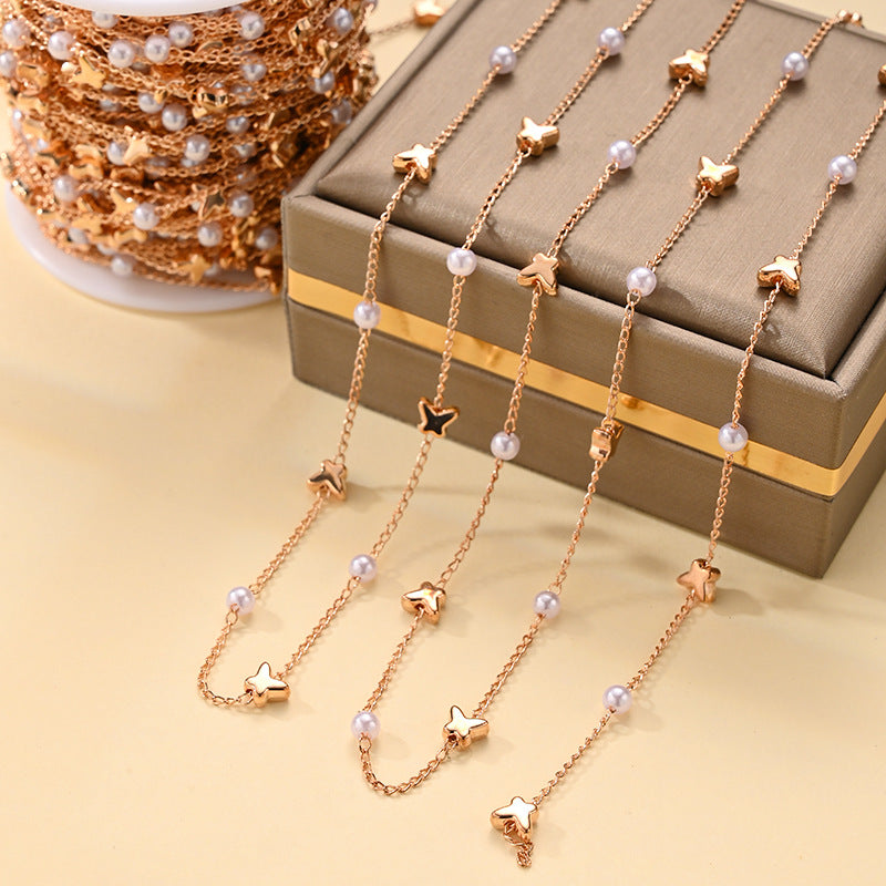 Imitation Pearl Chain Necklace – product view 12