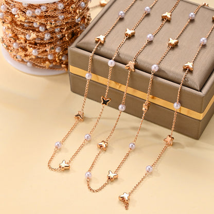 Imitation Pearl Chain Necklace – product view 12