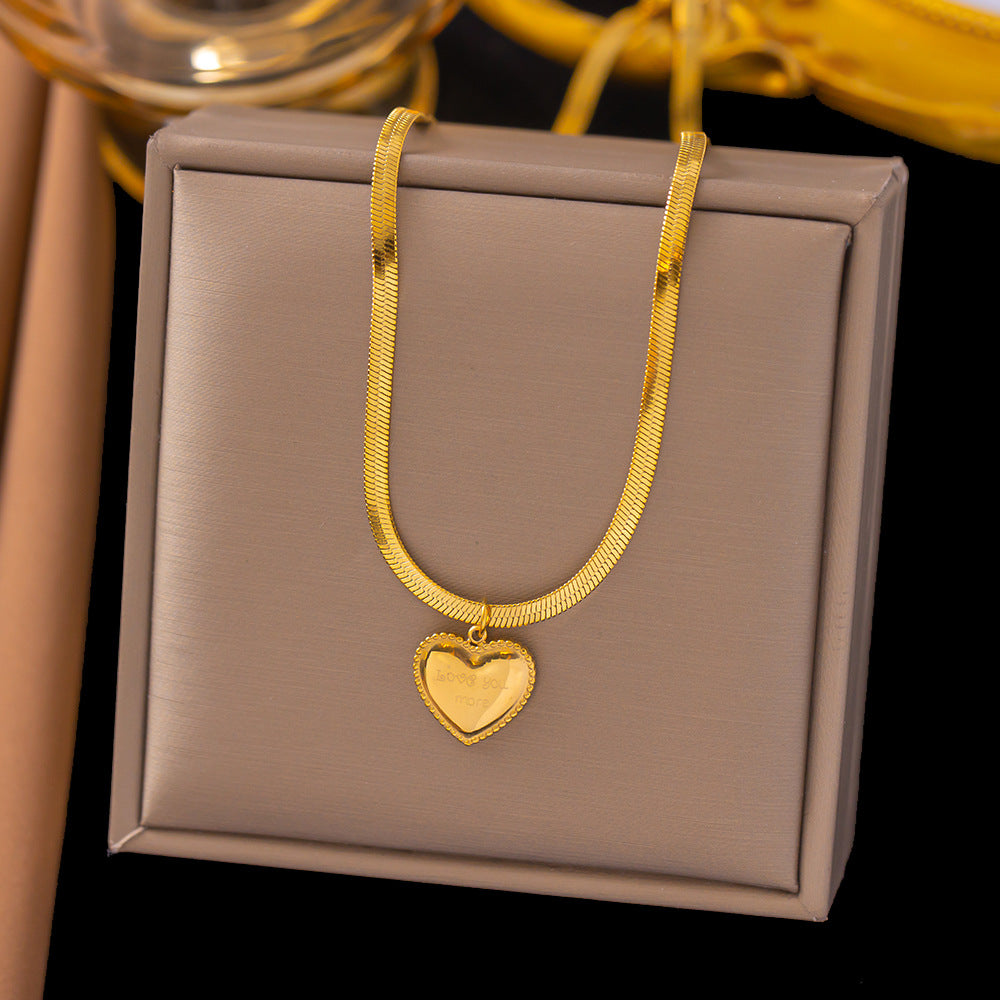 Women's Titanium Steel Heart Necklace – product view 47