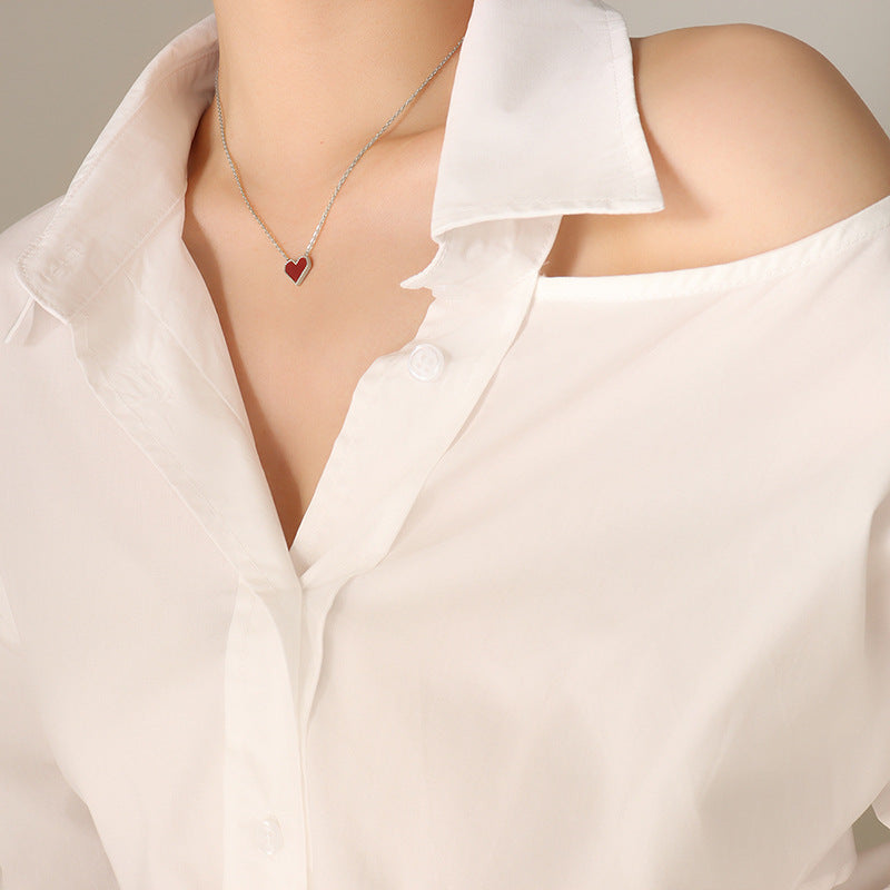 Love Heart Collar Necklace – product view 6