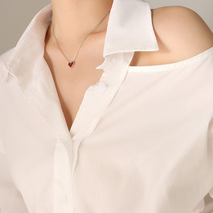 Love Heart Collar Necklace – product view 6
