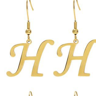 Personalized Initial Letter Earrings – product view 12