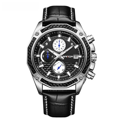Stylish Men's Watch with Three Eyes and Six Hands – product view 7