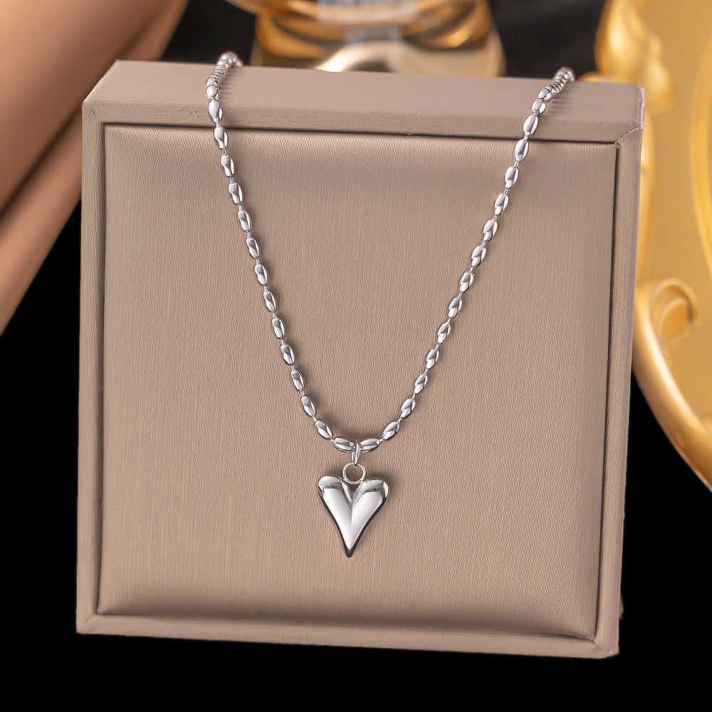 Women's Titanium Steel Heart Necklace – product view 8