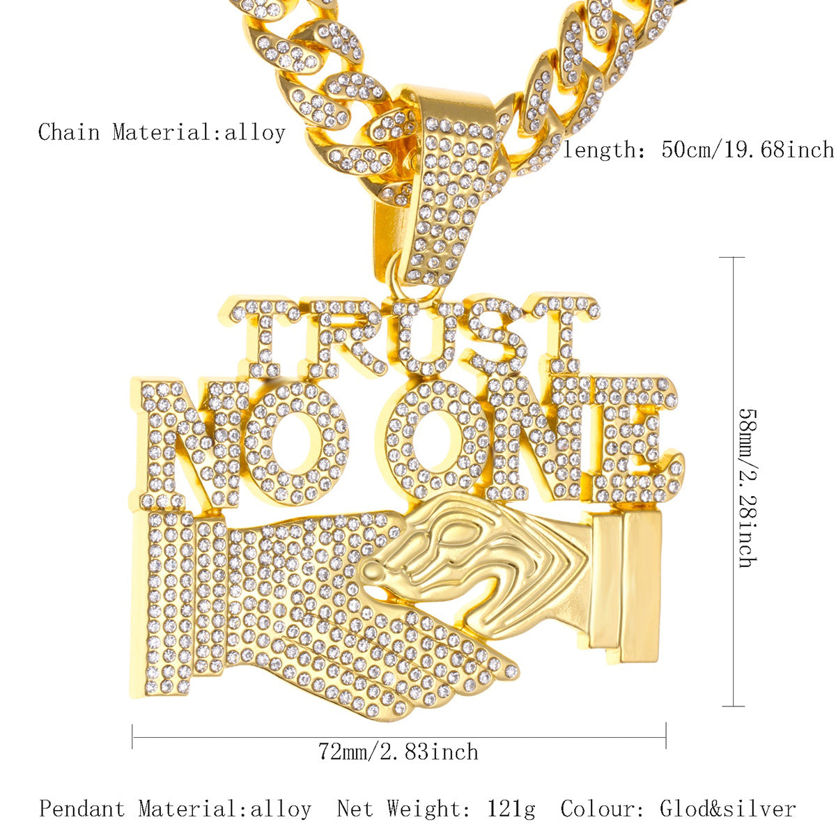 Cuban Chain Necklace Pendant – product view 60