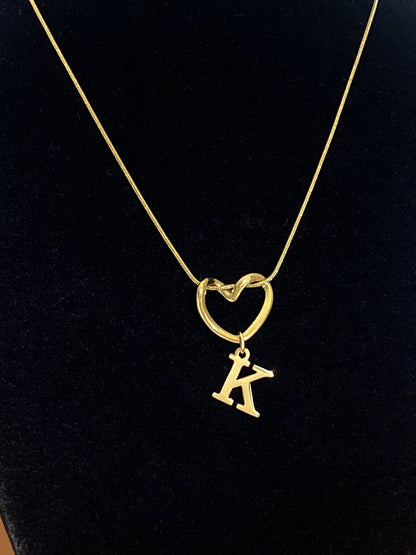 Alphabet Heart Pendant Necklace – product view 16