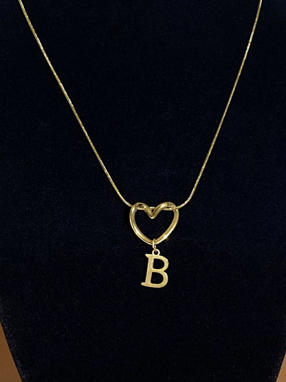 Alphabet Heart Pendant Necklace – product view 7