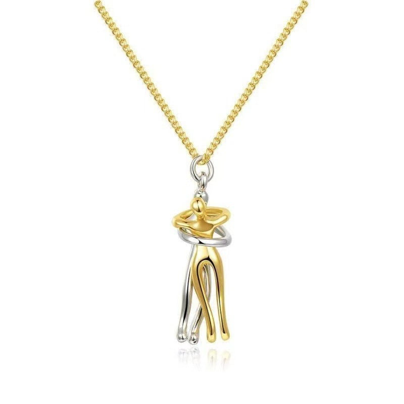 Mother & Child Embrace Pendant Necklace – product view 16
